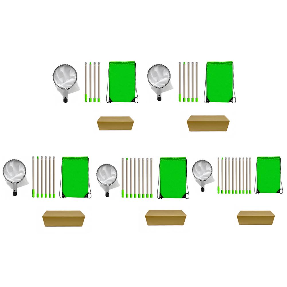 Fruit Picker Pole W/ Storage Bag Stainless Steel Pole Fruits Picker Tool Splicing Rod Fruit Picker for Cherry Berry Orange Lemon