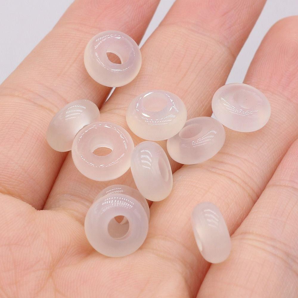 Agates Agates Stone Beads Colorful Lotus Perforated Beads Big Hole Loose Beads Girl Gifts