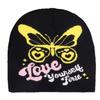 Butterfly Pattern Knit Hat For Women Men Warm Beanie Winter Autumn Street Style