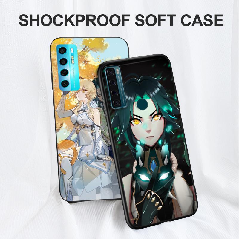 Черный чехол TPU для oneplus 8 pro 8t 9 9R Nord 2 ce N10 N100 N200 4G 5G impact Xiao Genshin