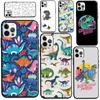 Cute Dino Dinosaur For iPhone 12 Pro Max 13 Mini Case For iPhone XR XS X SE 2020 7 8 Plus 11 Pro Max Cover