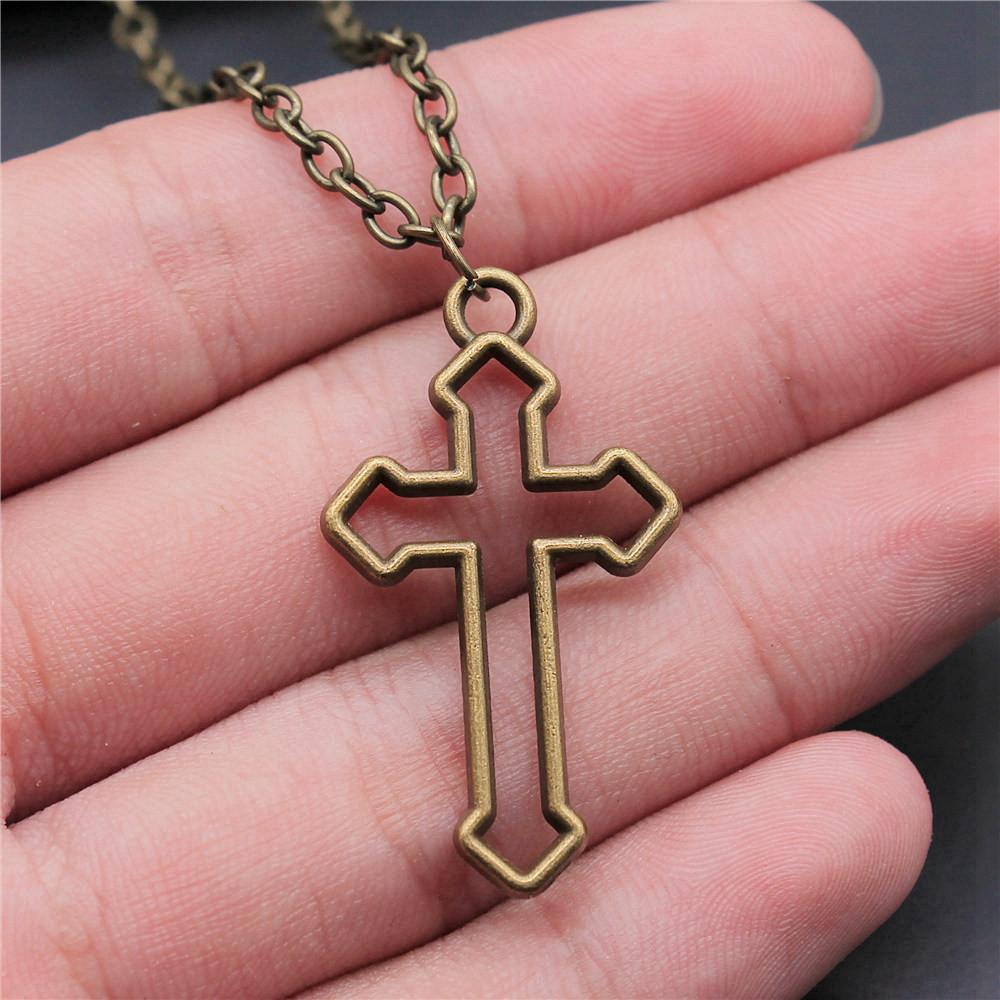 Крест Талисман Амулет 45 см или 70 см Длинная Цепочка Ожерелье Женские Украшения Пляжные Тенденции Художественные Принадлежности