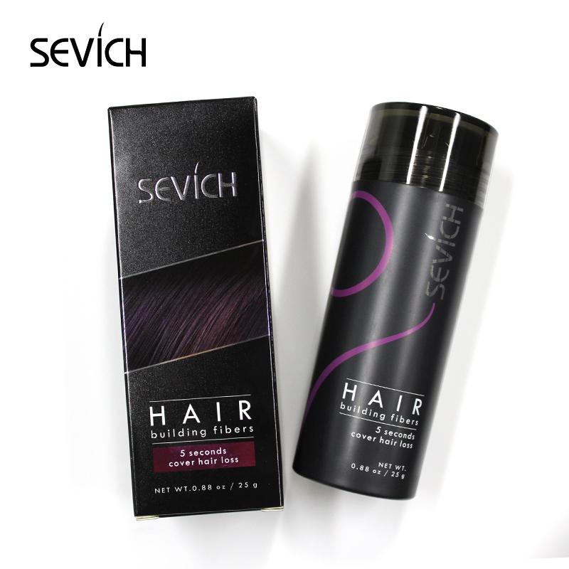 SEVICH Bottle 25g Hair Keratin Fibers Powder Hair Loss Treatment 10 Colors Hair Building Fibers Thickening Unisex