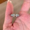 VENTFILLE 925 Sterling Silve Mint Green Diamond Ring For Women Fashion Versatile Temperament Sparkling Gift Jewelry New Trendy