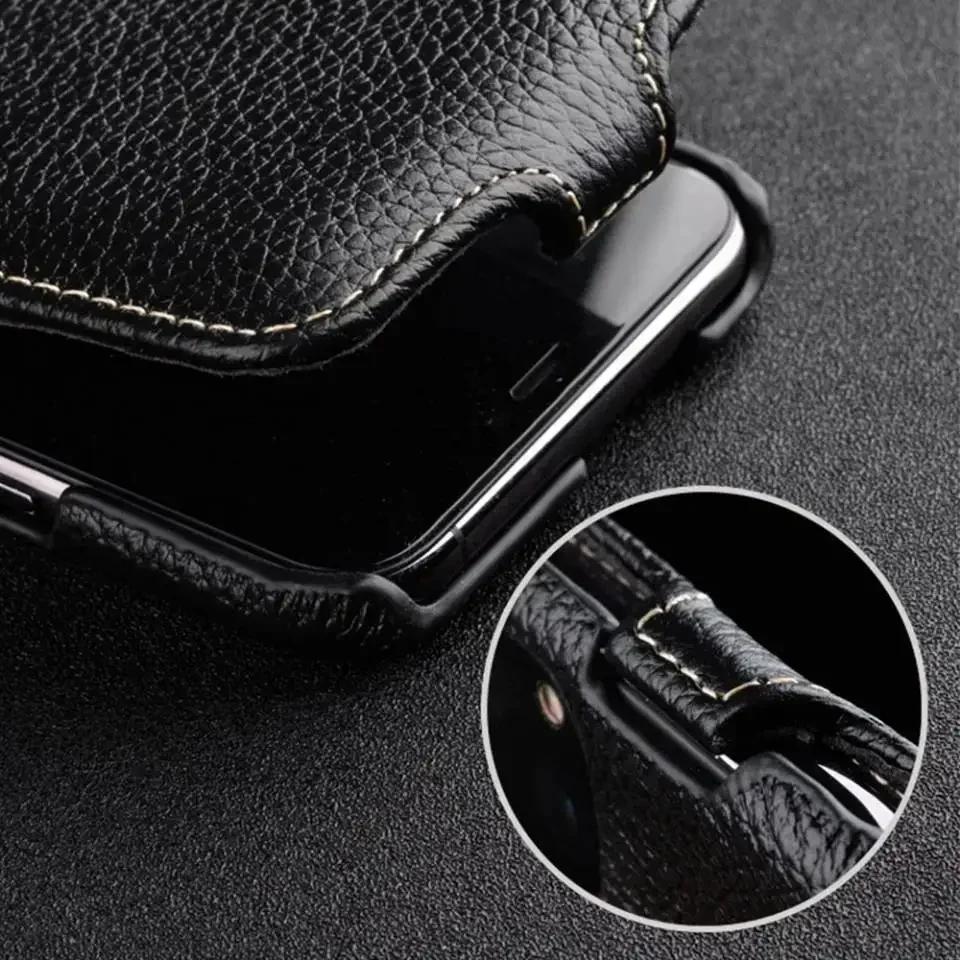 Melkco Genuine Leather Phone Case for iPhone 16 Pro Max 17 Air 17Pro16E 15 Plus 14 13 Mini 12 11 X XS Max XR Vertical Flip Cover