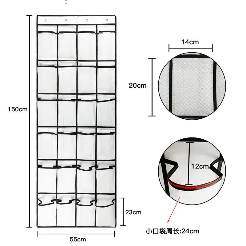 12/24 кармана Настенная полка для обуви за дверью Подвесной органайзер для обуви для шкафа Подвесная полка-держатель для обуви Вешалка
