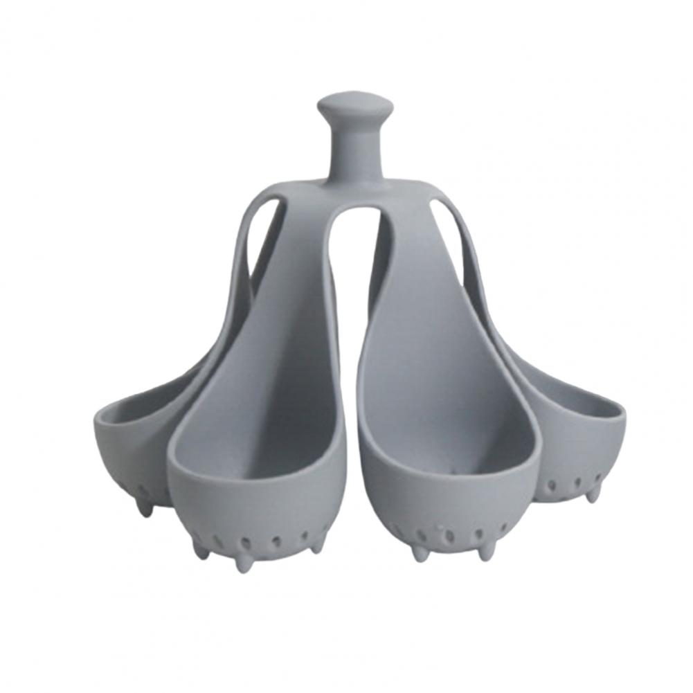 Boiled Egg Holder Silicone Egg Steamer Tray with Anti-scald Handle for Fast Cooking Easy High Temp Resistant Egg for Healthy