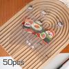 50Pcs Triangle Sushi Mold Onigiri Maker DIY Bento Box Tools Cute Cartoon Nori Seaweed Rice Ball Wrapper Bags Kitchen Home Party