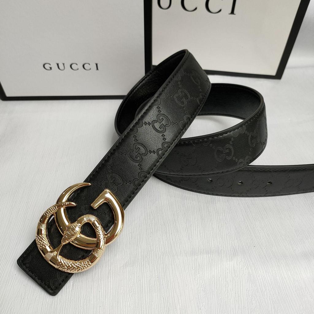 Универсальный мужской кожаный ремень с двойной пряжкой G - Модный повседневный и деловой пояс