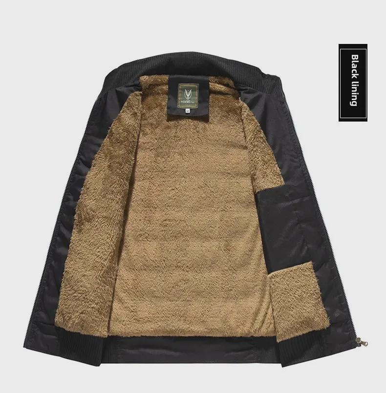 Men's Waterproof Thickened Velvet Stand-Up Collar Windproof Vest, Loose Fit for Dad, Large Size Warm Waistcoat