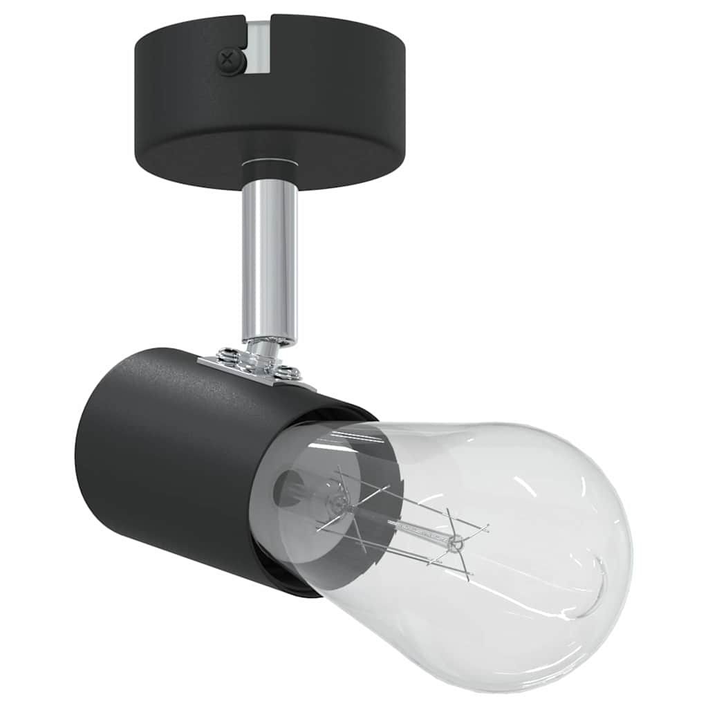 Black Ceiling Spotlight with Adjustable Spotlights 6.5 x 6 x 11.5 cm Metal