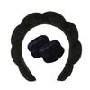 1 Set Sponge Headband Wristband Water Absorbent Face Washing SPA Padded Hair Band Elastic Wrist