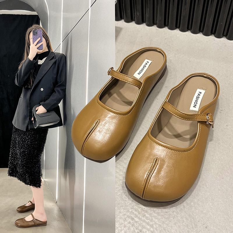 Baotou полутапочки женские туфли весна и осень ретро с юбкой прилив с подставкой для ног Mueller Shoes модная женская летняя дышащая обувь