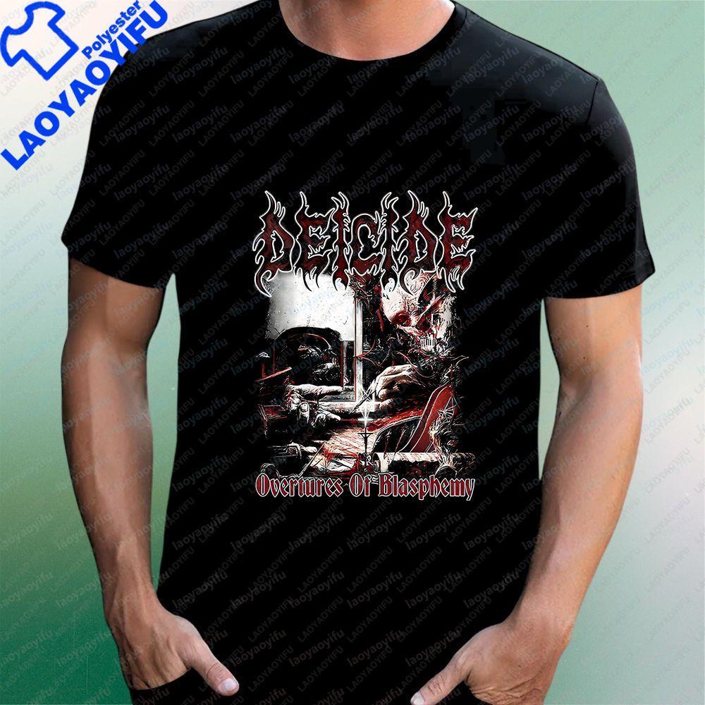 DEICIDE Retro Pirated Style Casual Trendy Versatile Shortsleeved Unisexs and WoUnisexs Universal Roundneck Tshirt