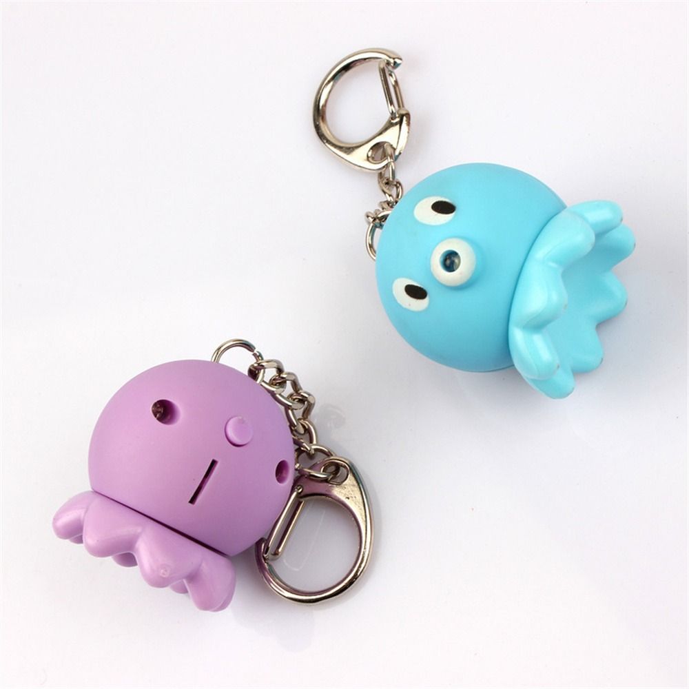 Брелок в виде животного Осьминог брелок 3D имитация светодиодные брелки свет звук брелок детская игрушка