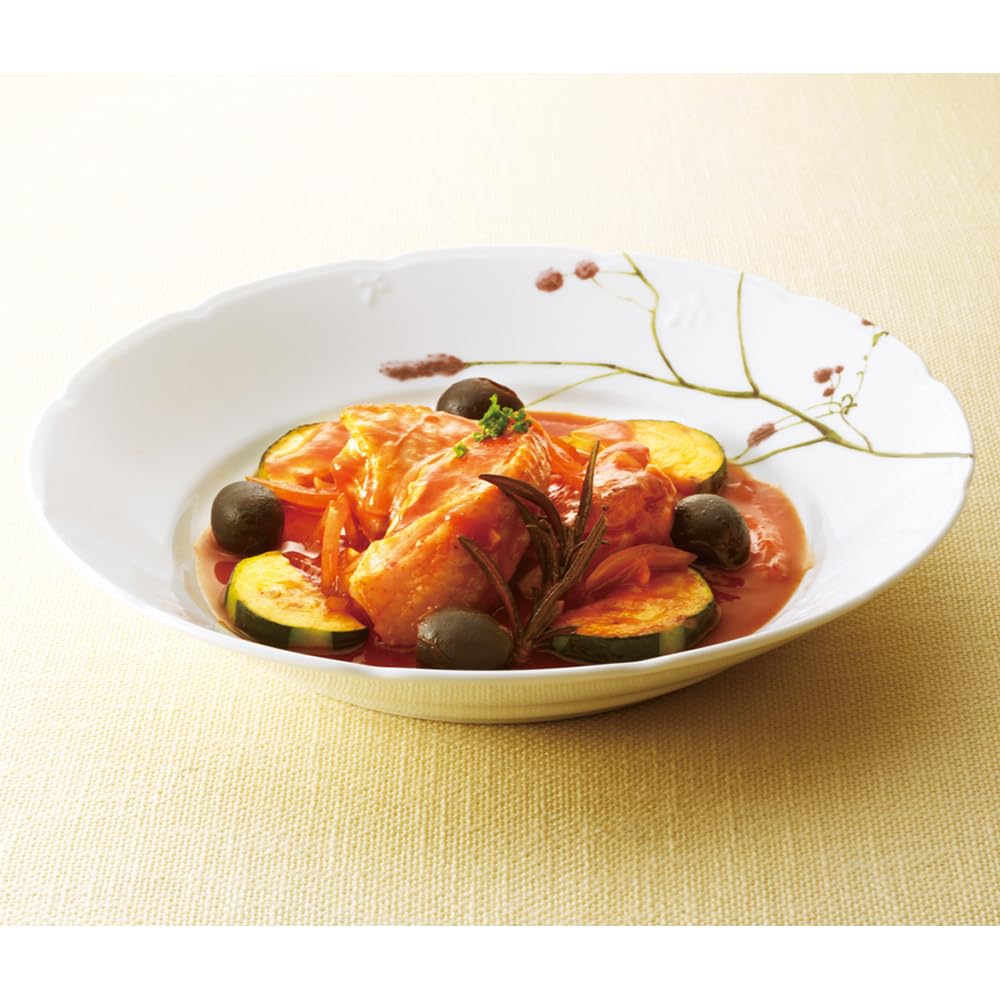 Набор тарелок NARUMI Satohana Goyomi Диаметр 21 см Зеленый цветочный узор 5 узоров Симпатичная тарелка для карри Паста Тарелка Свадебный подарок Подогревается в микроволновке Сделано в