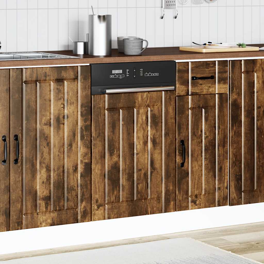 Dishwasher Panel Lucca Smoked Oak Wood Based Material
