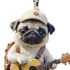 Guitar Dog Acrylic Hanging Decoration Home Indoor Christmas Tree Car Rearview Mirror 2D Flat Pug