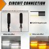 For Harley Cafe Racer Yamaha Suzuki 6 LED Motorcycle Motobike Mini Turn Signal Light Flowing Water Flashing Indicator Blinker