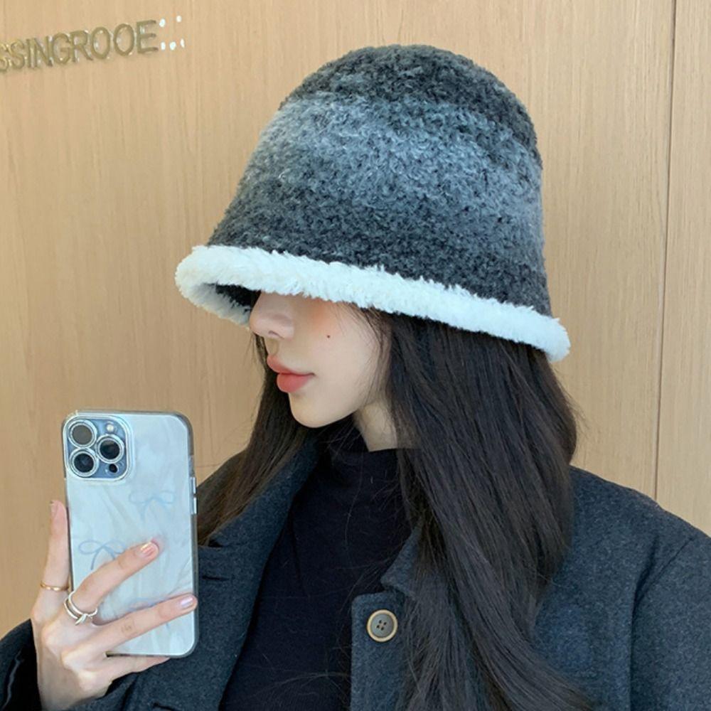 Зимняя теплая шапка-ушанка, морозостойкая шапка-рыбак, милая кепка-ведро, осень/зима