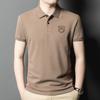 Повседневная мужская рубашка поло с короткими рукавами, летняя одежда, однотонная, универсальная, свободная футболка для молодежи и людей среднего возраста, новая нижняя рубашка