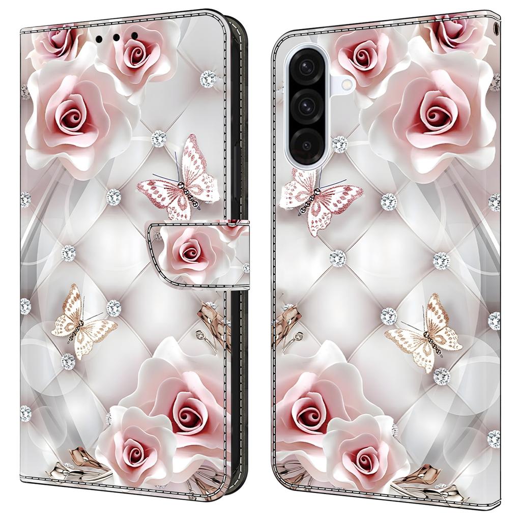 For Samsung Galaxy A55 5G Leather Case Pattern Printing Wallet Stand Anti Drop Phone Cover