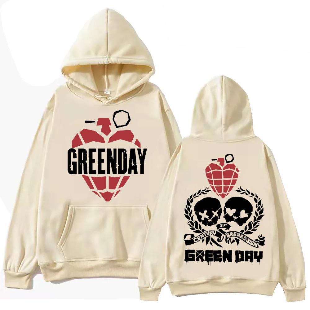 Худи Green Day World Tour Мужское Женское Свитшот с Принтом Унисекс Уличный Стиль Осень Зима Модные Топы Одежда
