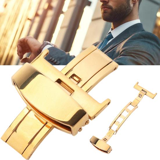 Watch Band Clasp Good Hardness Easy Installation Universal Stainless Steel Watch Strap Connector for Daily Wear