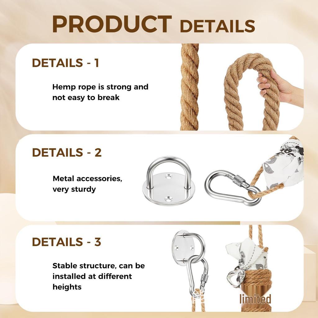 Всесезонное износостойкое дерево для кошек с утолщенным сизалевым канатом и когтеточкой