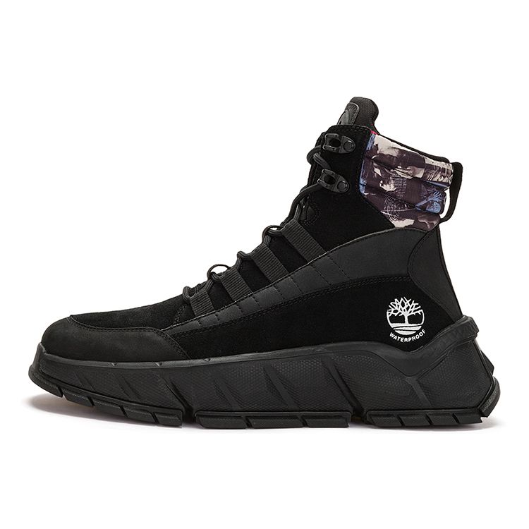 Timberland Turbo Durable Breathable High-Top Outdoor Functional Shoes Men Shoes Black A5PJRW