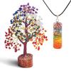 Healing Crystals and Healing Stones, Seven Chakra Tree, Crystal Showpiece for Home Decor Items Decoration Bonsai Money Tree with Crystal Pendant