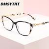 Leopard Square Metal Accessory Anti Blue Light High Definition Reading Glasses Woman Men Vintage Reader Eyeglasses