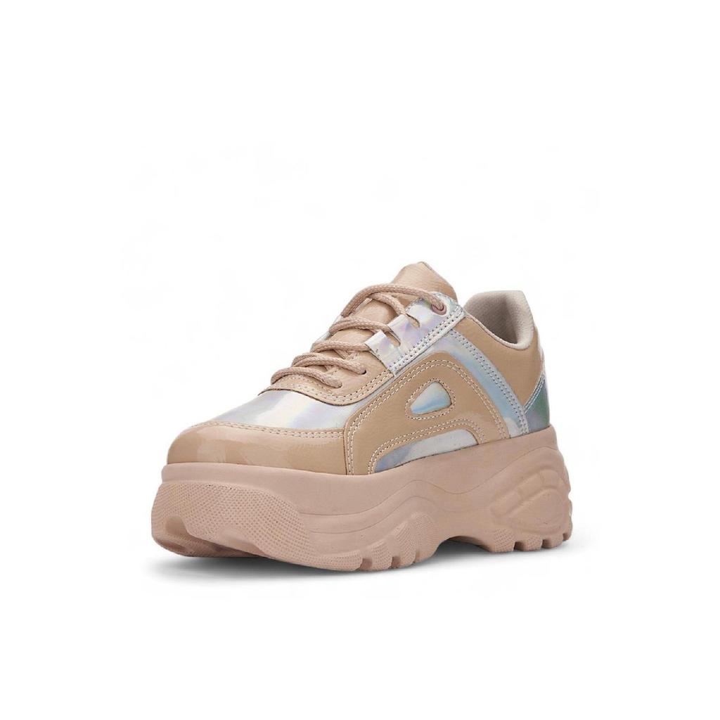 Женские белые спортивные туфли на высокой подошве 6 см