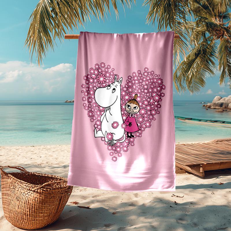 Ultra-Soft Beach Towel with Moomin Theme,Ideal for Pool - Camping, Diving - Perfect Travel Essential, Vibrant Beach Towel.