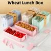 Микроволновая Ланч-бокс Пшеничная солома Контейнеры для ланча Новый Бенто-бокс