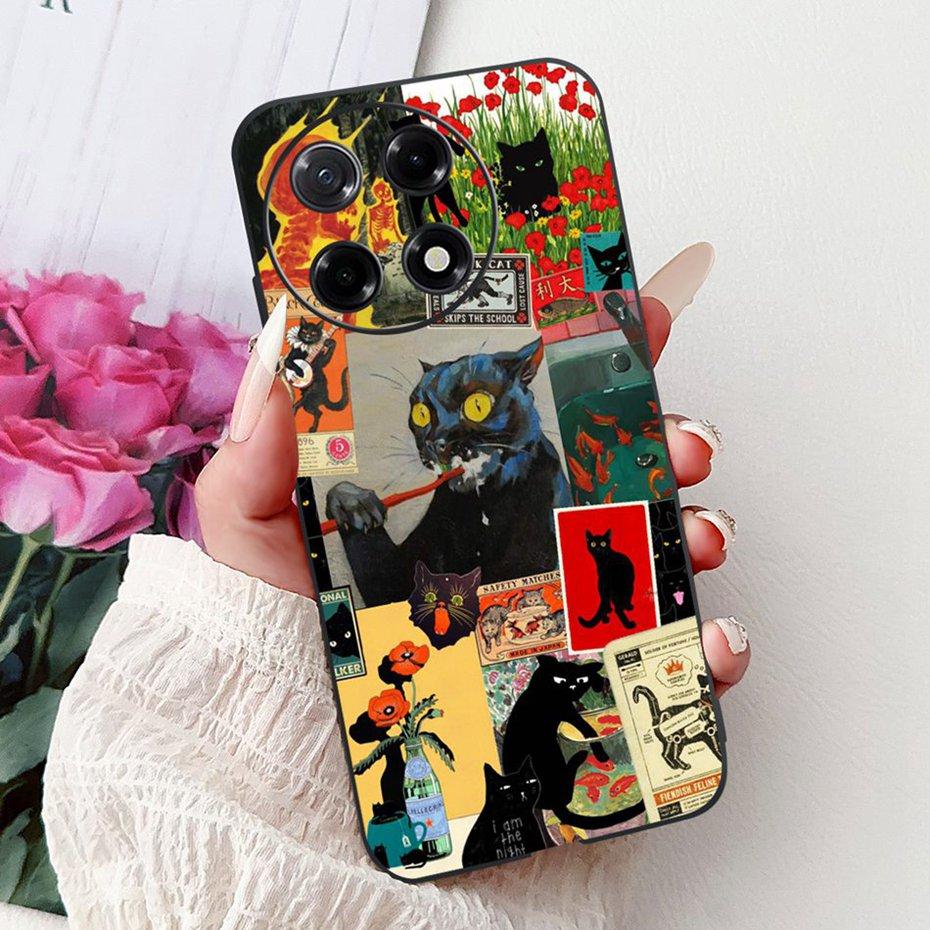 Новый Дизайн Чехол Для Телефона Для Tecno Camon 30S Pro Camon30S CLA5 CLA6 Черный Силикон Мягкий ТПУ Задняя Крышка Для Camon 30S 30SPro 4G