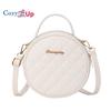 Cozy Up Lingge Small Round Bag, Niche Single Shoulder Crossbody Bag