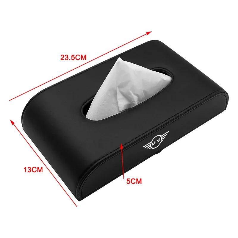 BAHY9 Car Tissue Box Universal Seat Center Console Armrest Box Accessorie For BMW Mini F54 F55 F56 R56 R60 SONE Roadster Clubman Coupe