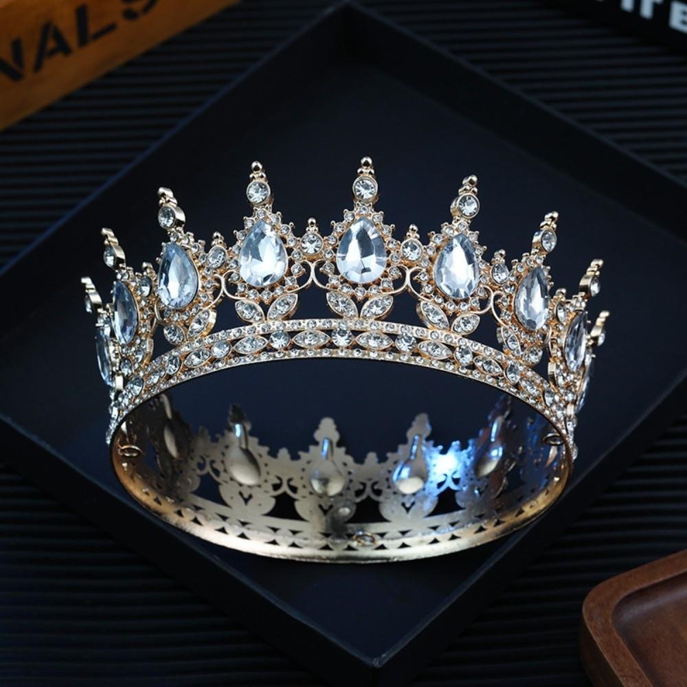 Elegant Bridal Tiara Vintage Crystal Headpieces King Rhinestone Wedding Crown Special Event