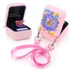 Silicone Protective Cover with Lanyard Carrying Travel Case Shockproof Anti Drop 3D Food Print for Bitzee Virtual Electronic Pet