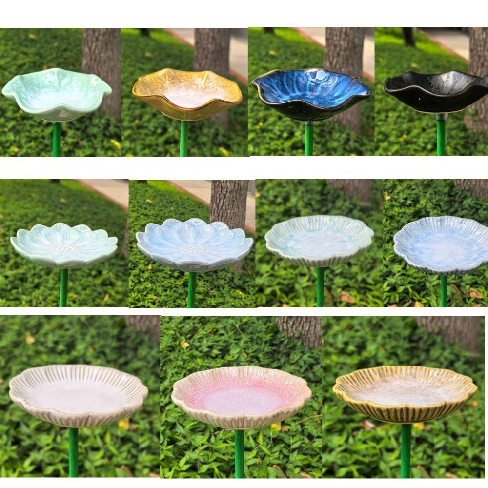 Ceramic Bee Bird Feeder Garden Decoration Insect Water Dispenser Hummingbird Feeder Outdoor