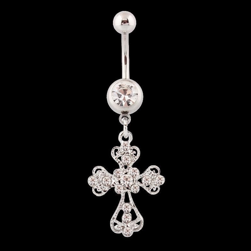 Нержавеющая сталь крест кулон пупок ноготь пупок кольца для женщин тело сексуальный пирсинг ювелирные изделия