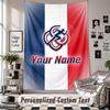 Custom Tapestry Wall Hanging, France national football team Personalized Name Text Home Wall Decor