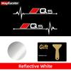 2 Pcs Car Window Sticker Graphics Body Reflective Vinyl Decal For f2 A1 A2 A3 A4 A5 A6 A7 A8 Q2 Q3 Q4 Q5 Q6 Q7 Q8 TT SQ2 S6