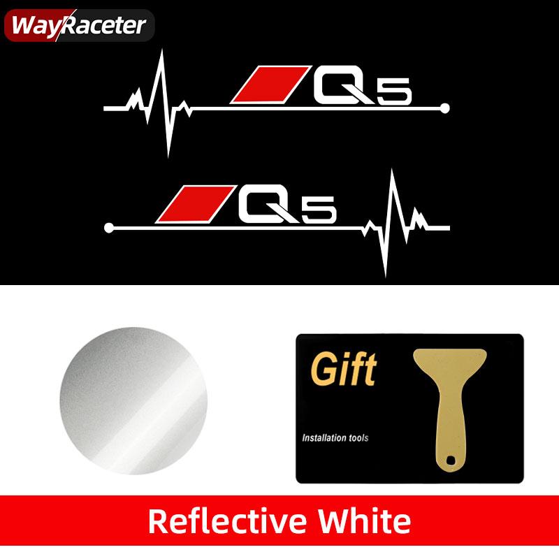 2 Pcs Car Window Sticker Graphics Body Reflective Vinyl Decal For f2 A1 A2 A3 A4 A5 A6 A7 A8 Q2 Q3 Q4 Q5 Q6 Q7 Q8 TT SQ2 S6
