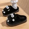 Fashion Winter New Fulffy Fur Slippers Women Shoes Cute Cartoon Slippers Woman Soft Comfortable Plush Slides Indoor Cotton Shoes 2024