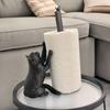 Yousheng Free Standing Cat Держатель для бумажных полотенец Прочная конструкция Держатель для бумажных полотенец на кухонную столешницу Забавный органайзер для бумаги в виде кота