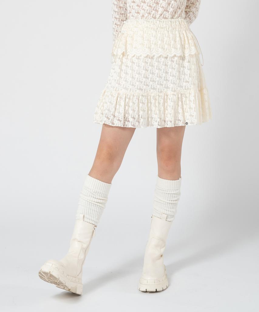 Unusual Normal Zoe Ribbon Mini Skirt_Cream