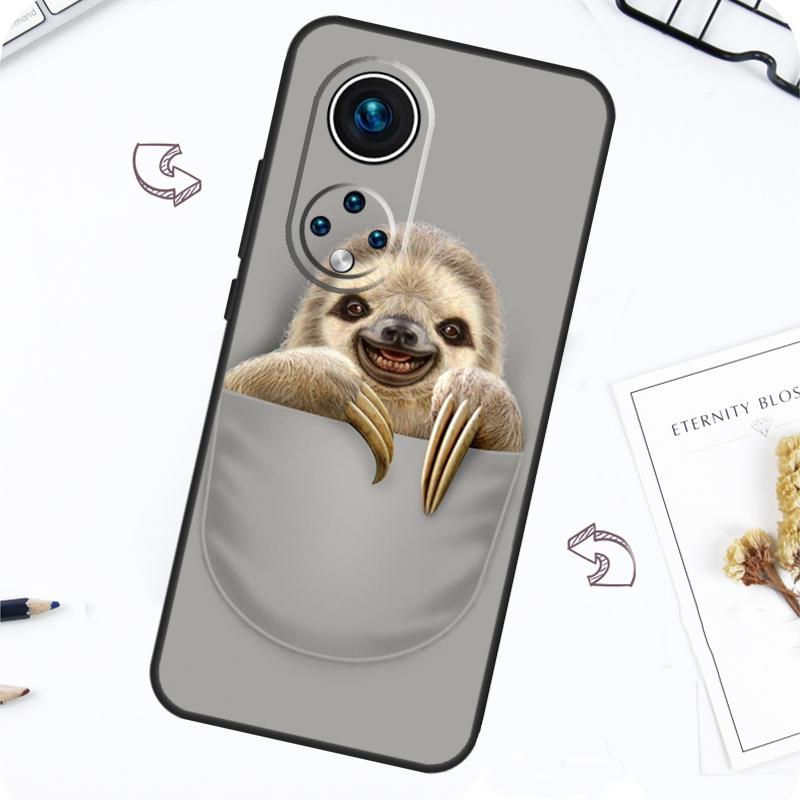 Милый Кавайный Чехол с Лицом Ленивца Для Honor Magic 7 5 6 Lite Honor 200 Pro X8b X9a X8a X8 X9 X9c X9b 50 70 90 Lite Чехол