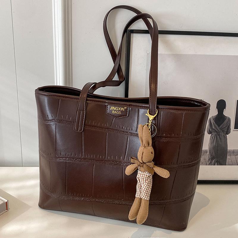 Вместительная сумка-тоут для женщин, высококлассная простая клетчатая сумка, сумка на плечо, трендовая